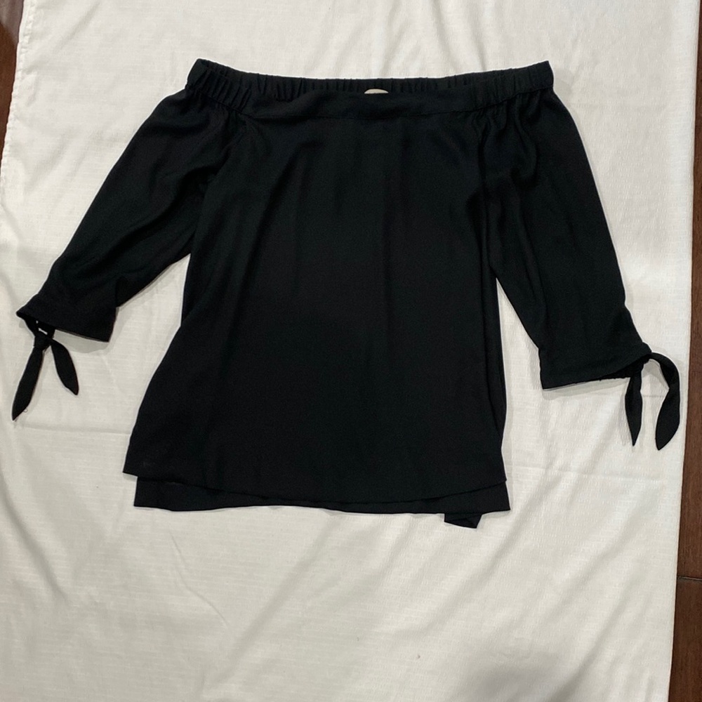 Loft black off shoulder top.  Size Sm